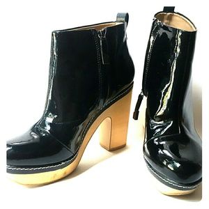 Zara patent leather ankle boots